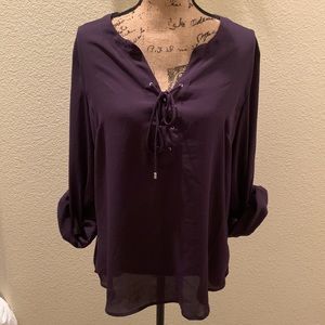 Women's New York & Co Purple Dress Shirt
